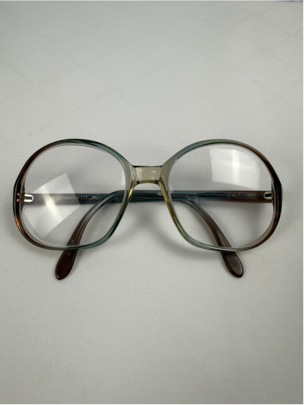 Vintage Mundial Celine Brown Green Women Eyeglasses Plastic Frame (frame only)